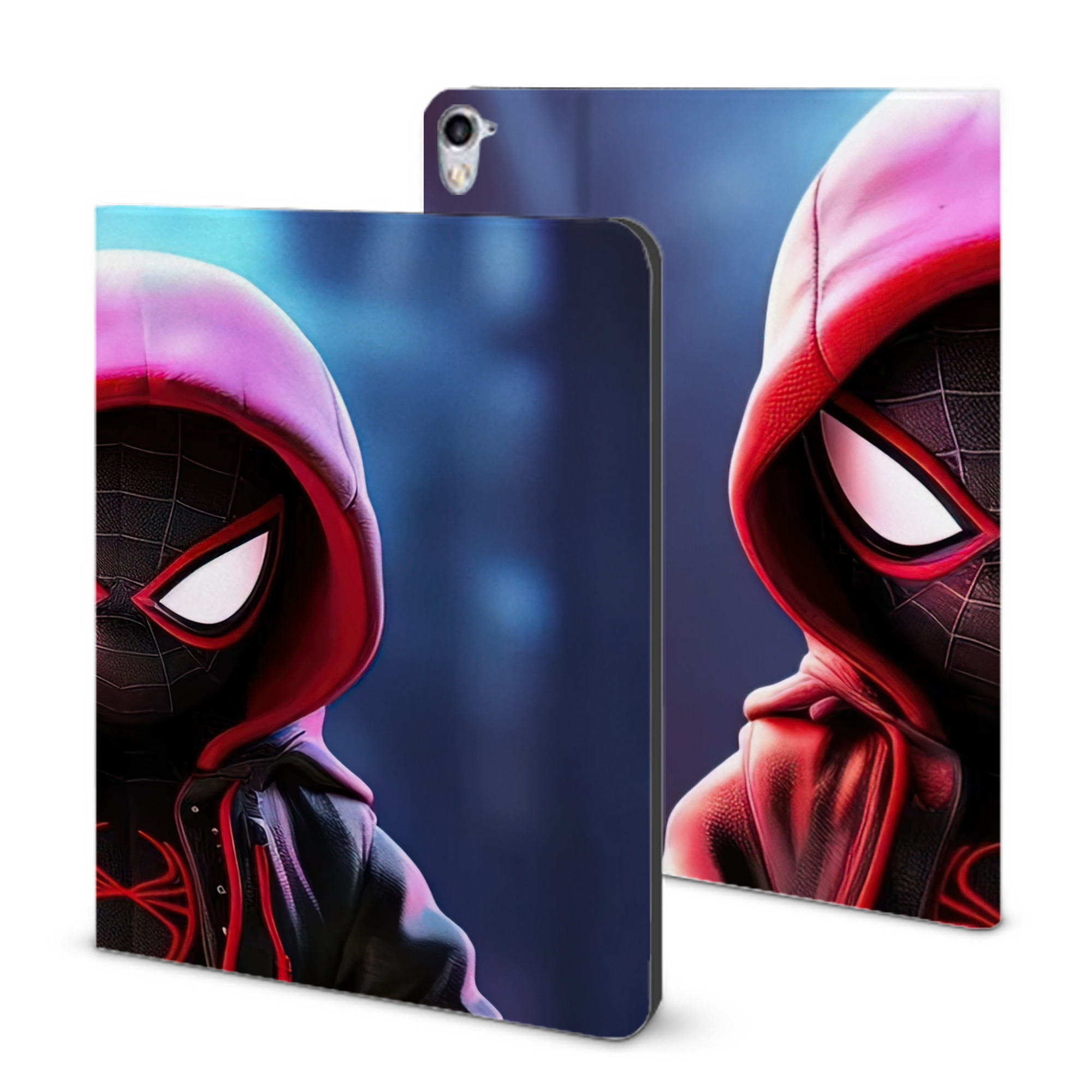 （画像用） Spider Man スパイダーマン IPad ケース ブック型 PUレザー TPU 耐衝撃 軽量 薄型 ペン収納なし 全面保護 IPad 各モデル対応